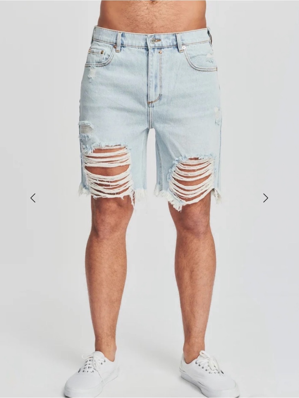 Seroya Jack vintage light Blue Distressed Denim Shorts - Men's size 30 NWT